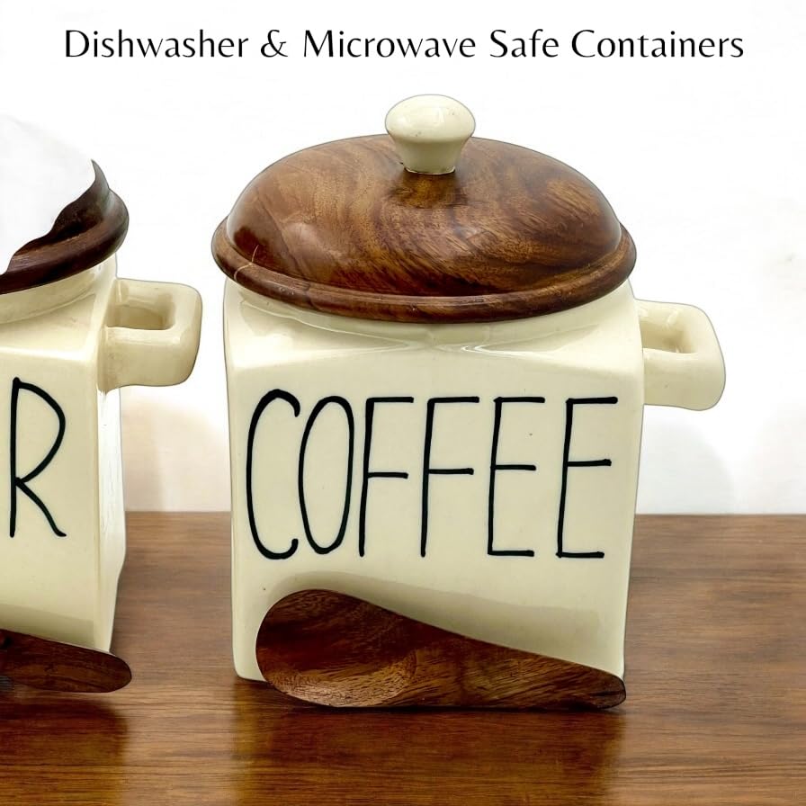 Morwee Glossy White Coffee Storage Jar