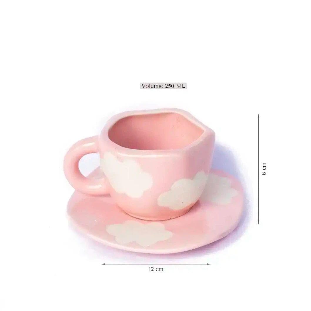Morwee Pink Cloud cup with saucer