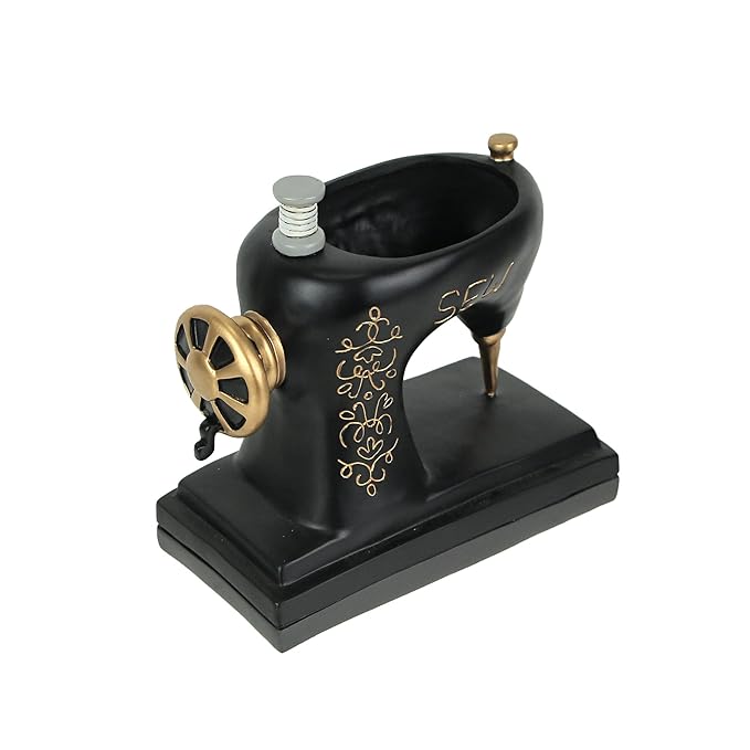 MORWEE Vintage Stitch Resin Sewing Machine Succulent Planter Flower Pot Garden Decor One Size