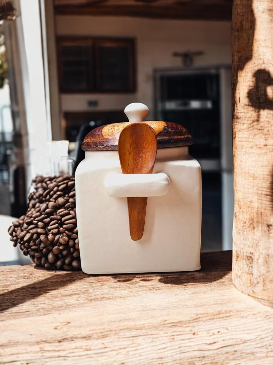 Morwee Glossy White SUGAR Storage Jar