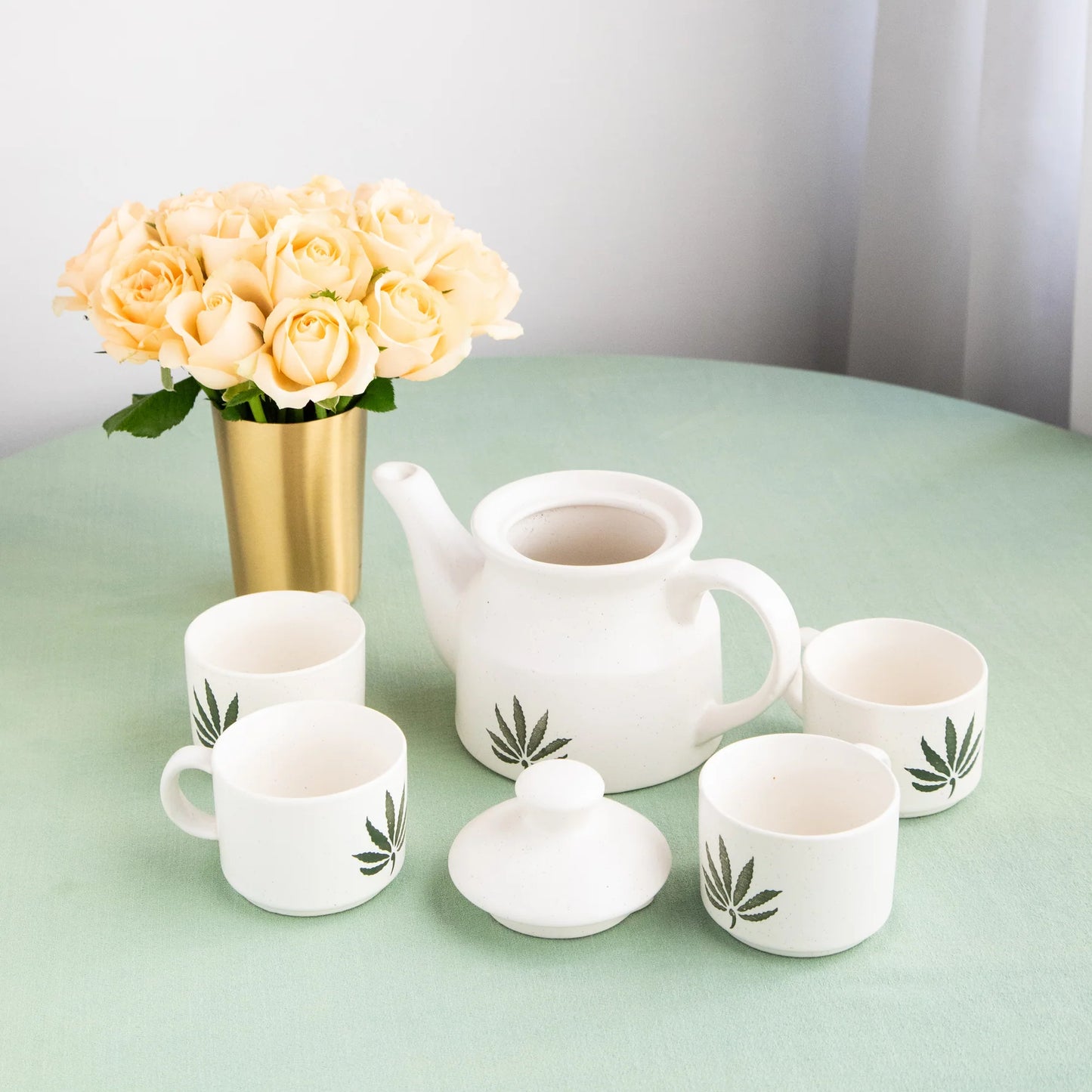 Morwee premium Ceramic 6 piece Morning Tea Set - Matte White