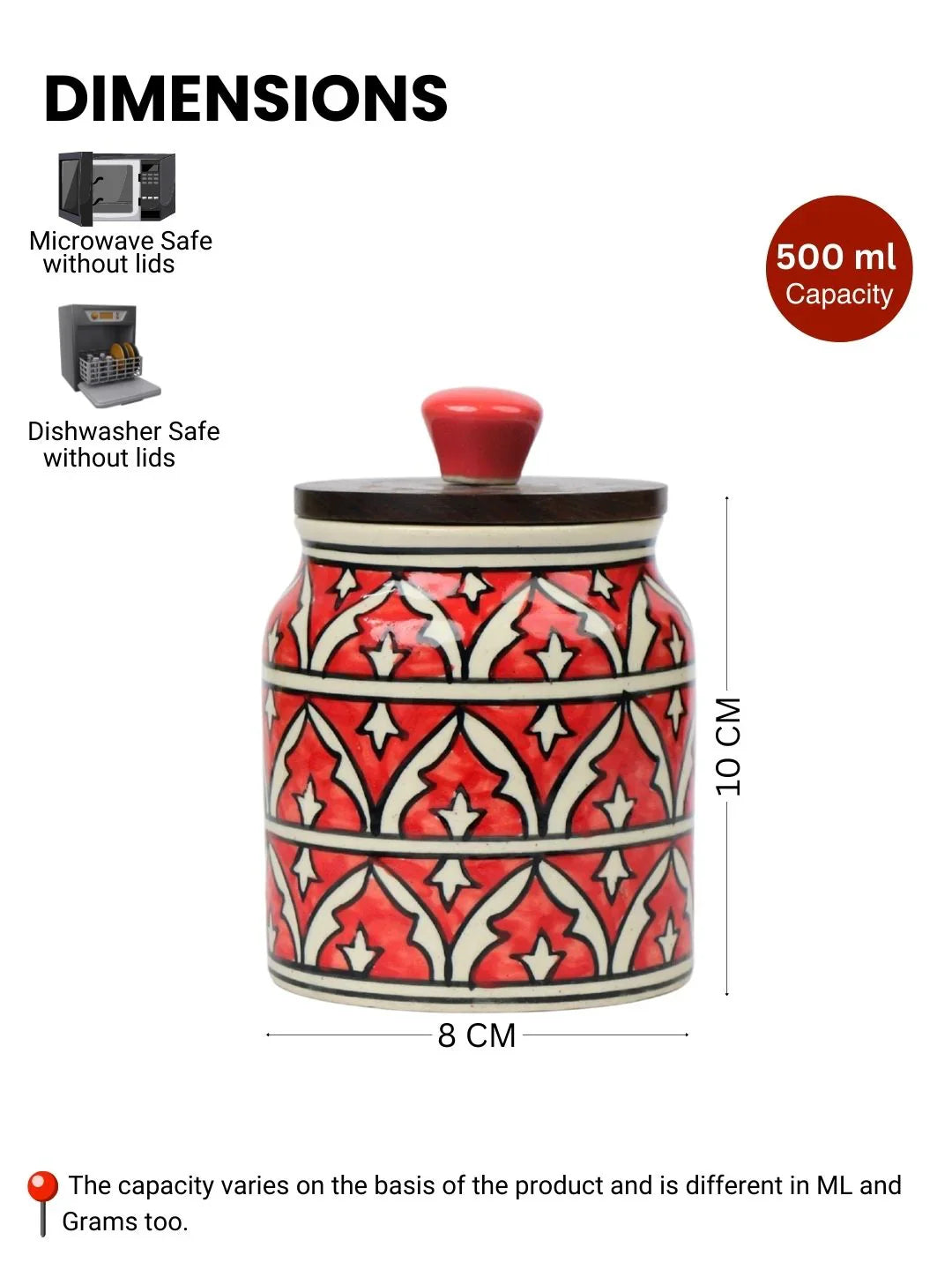 Morwee red Muglayi paint air tight jar
