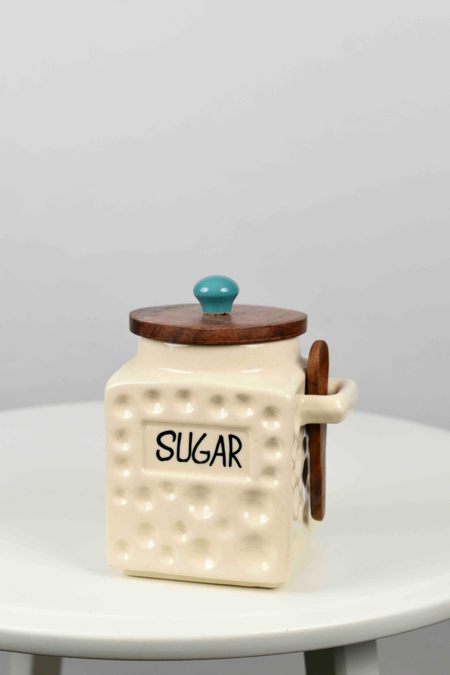 MORWEE Air Tight Containers for Kitchen Storage | Tea Sugar Container Set of 3 | Wooden Lid Container