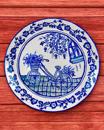 Morwee Ceramic Wall Hanging Plates 9.5 inches set of 4