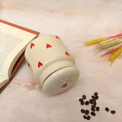 Morwee White Heart Jar