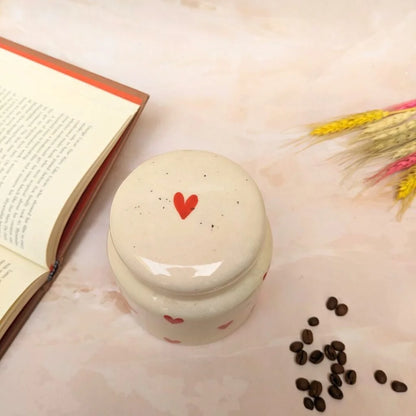 Morwee White Heart Jar