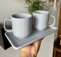 Morwee Gray cup set of 2 with tray