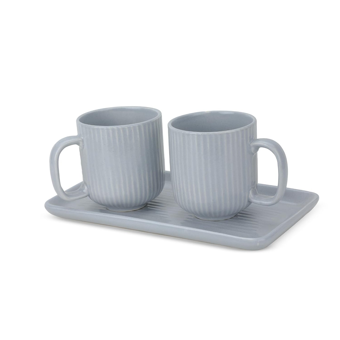 Morwee Gray cup set of 2 with tray