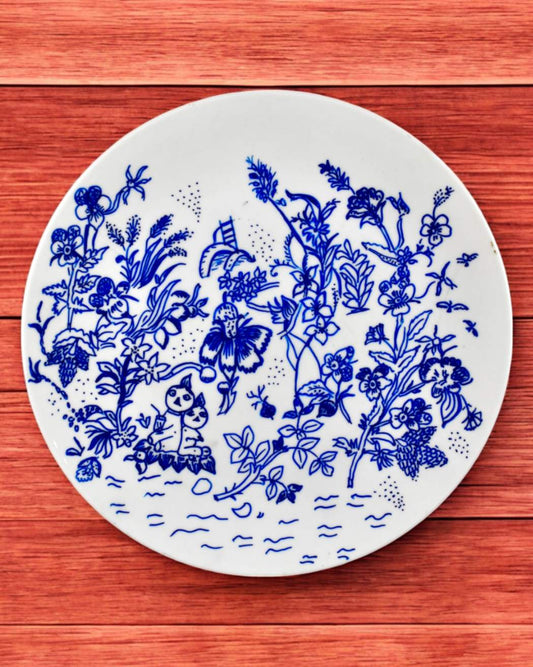 Morwee Ceramic Wall Hanging Plates 9.5 inches set of 4