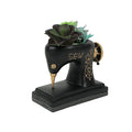 MORWEE Vintage Stitch Resin Sewing Machine Succulent Planter Flower Pot Garden Decor One Size