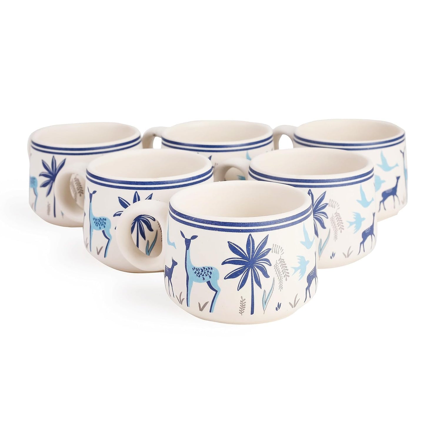 Morwee HANDICRAFTS Ceramic Tea Cup Set of 6