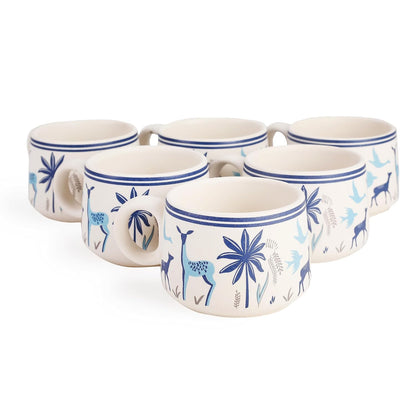 Morwee HANDICRAFTS Ceramic Tea Cup Set of 6