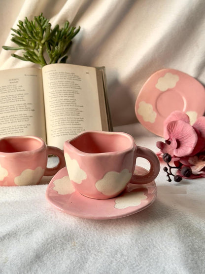 Morwee Pink Cloud cup with saucer