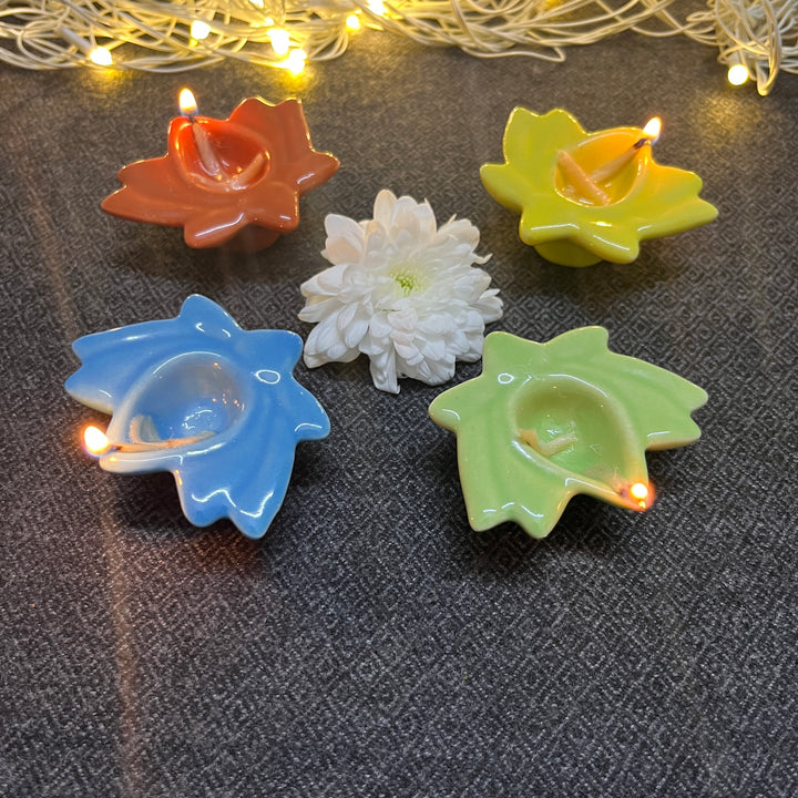 Morwee 3" inches Ceramics Diya's set of 12