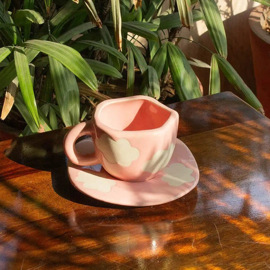 Morwee Pink Cloud cup with saucer