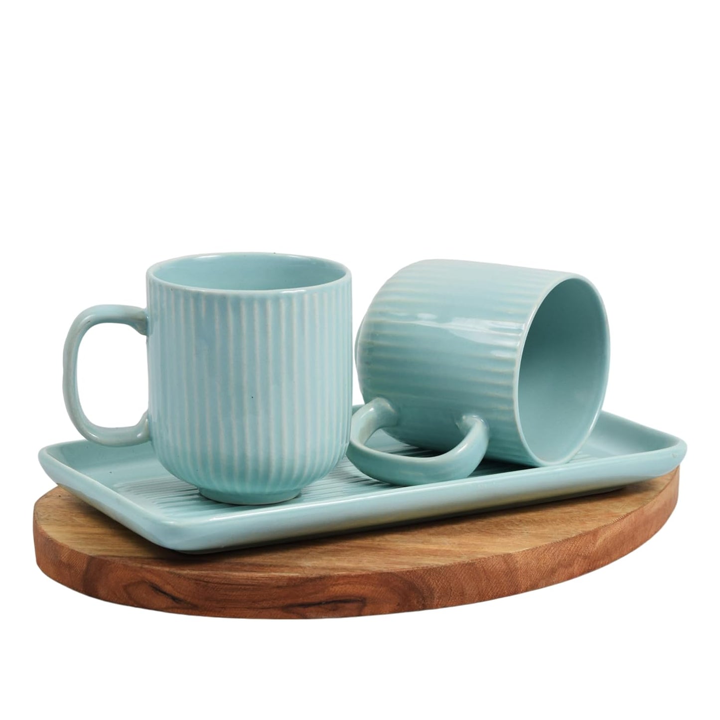 Morwee Green cup set of 2 with tray
