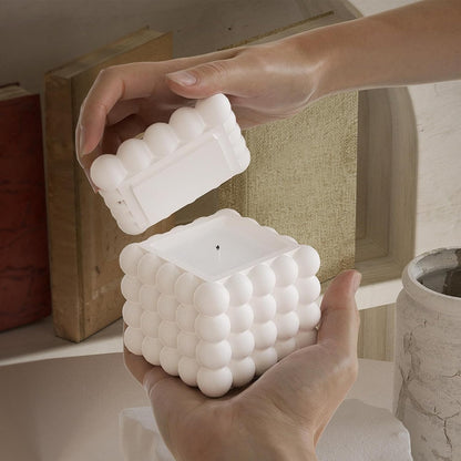 Morwee 3D Bubble Cube Candle Molds, set of 3
