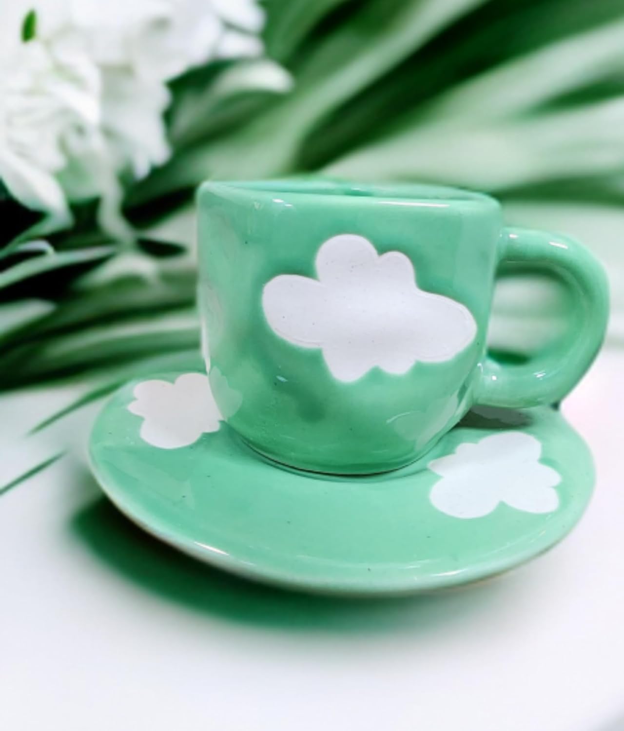 Morwee Green Cloud cup with saucer