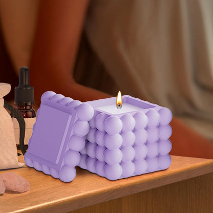 Morwee 3D Bubble Cube Candle Molds, set of 3