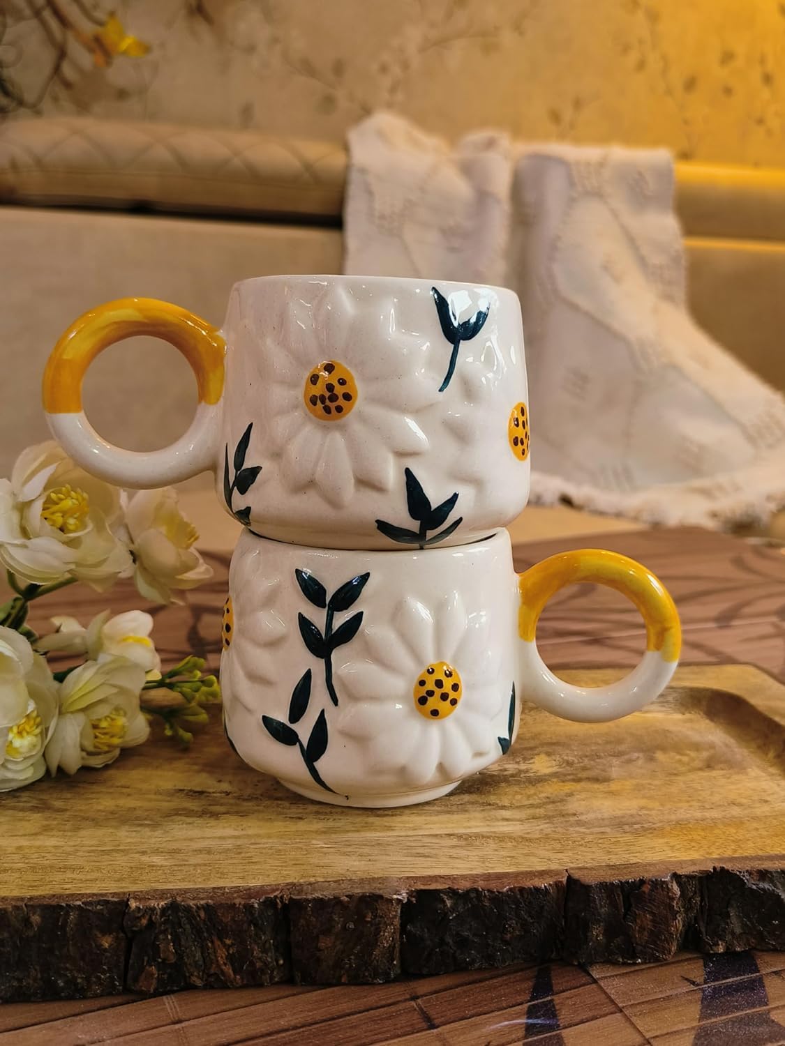 Morwee White Sunflower mug