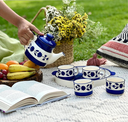 Morwee Blue luxury tea set royal blue