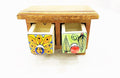 Handmade Wooden and Ceramic 2 Drawers Set of Multi-color Storage Box - Size (WxH): 13 x 13 Inch