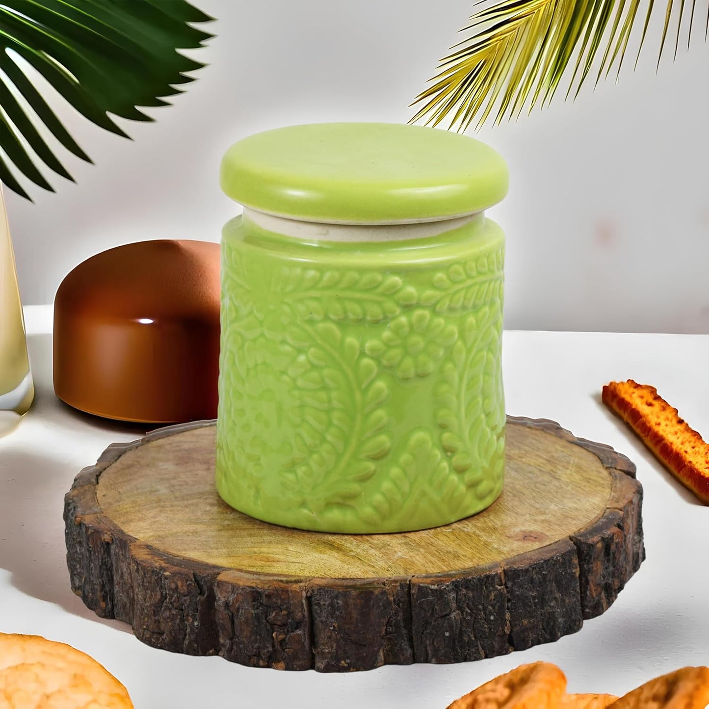 Morwee Ambos green jar