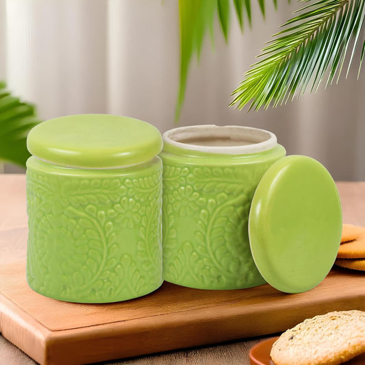 Morwee Ambos green jar