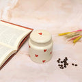 Morwee White Heart Jar