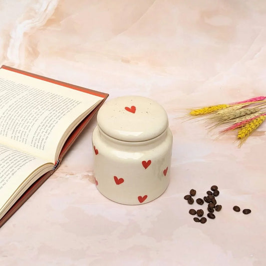 Morwee White Heart Jar