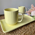 Morwee yellow  cup set of 2 with tray