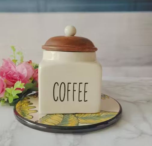 Morwee Glossy White Coffee Storage Jar