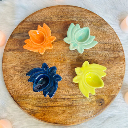Morwee 3" inches Ceramics Diya's set of 12