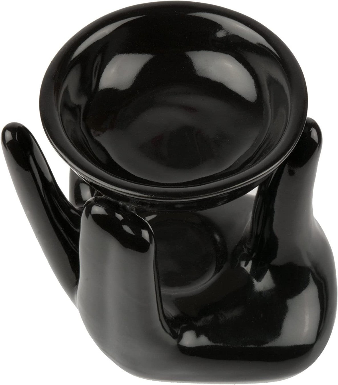 Morwee Ceramic Candle Diffuser Hand Shape Diffuser Black