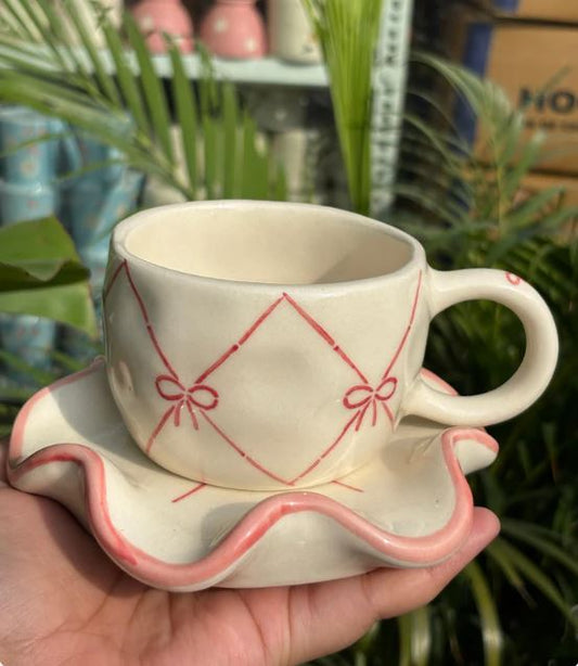 Morwee Cross Bow Tea Cup & Coaster Set