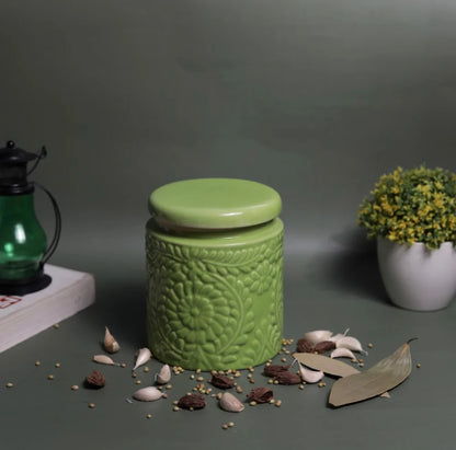 Morwee Ambos green jar