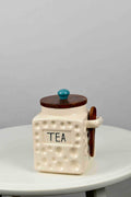 MORWEE Air Tight Containers for Kitchen Storage | Tea Sugar Container Set of 3 | Wooden Lid Container